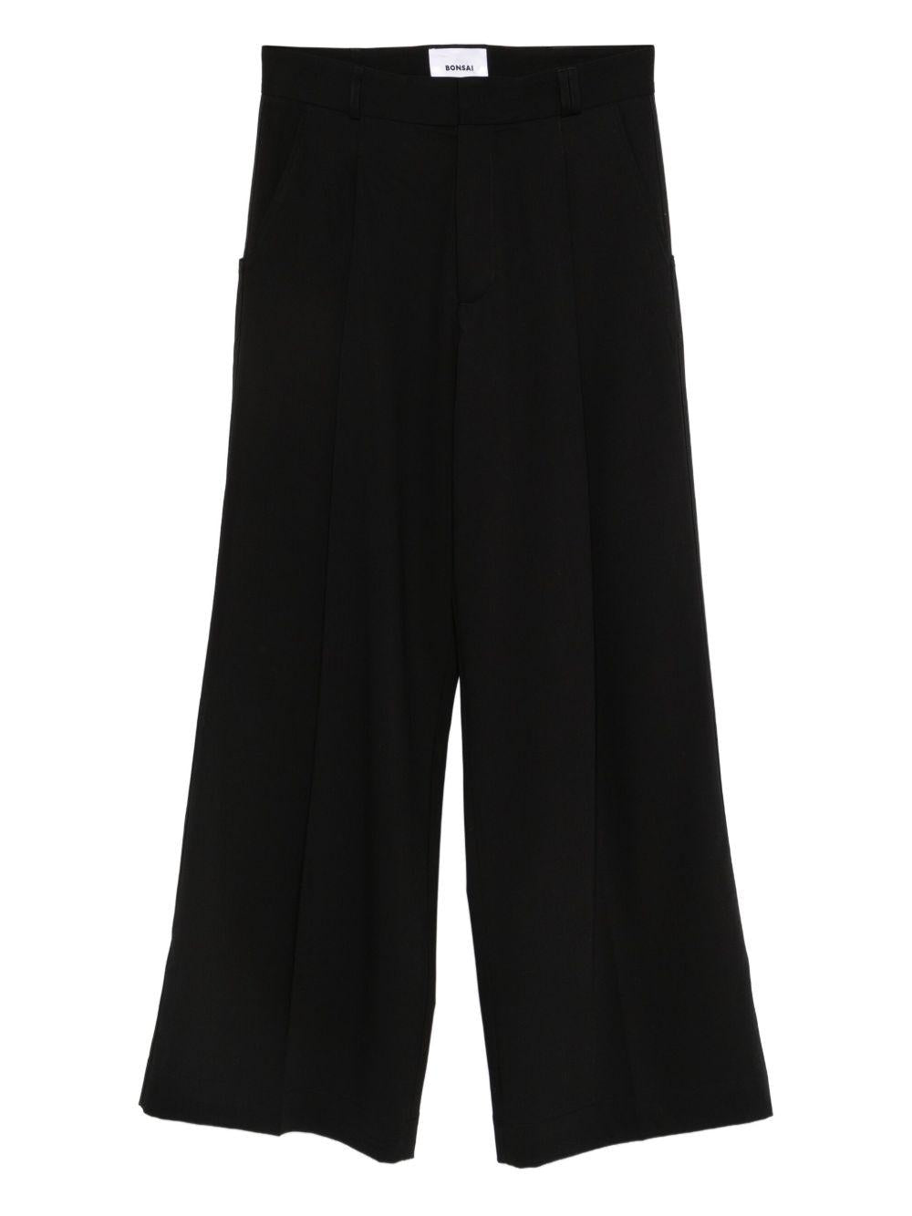 Pantaloni a gamba larga PT016V1 BLACK BONSAI 