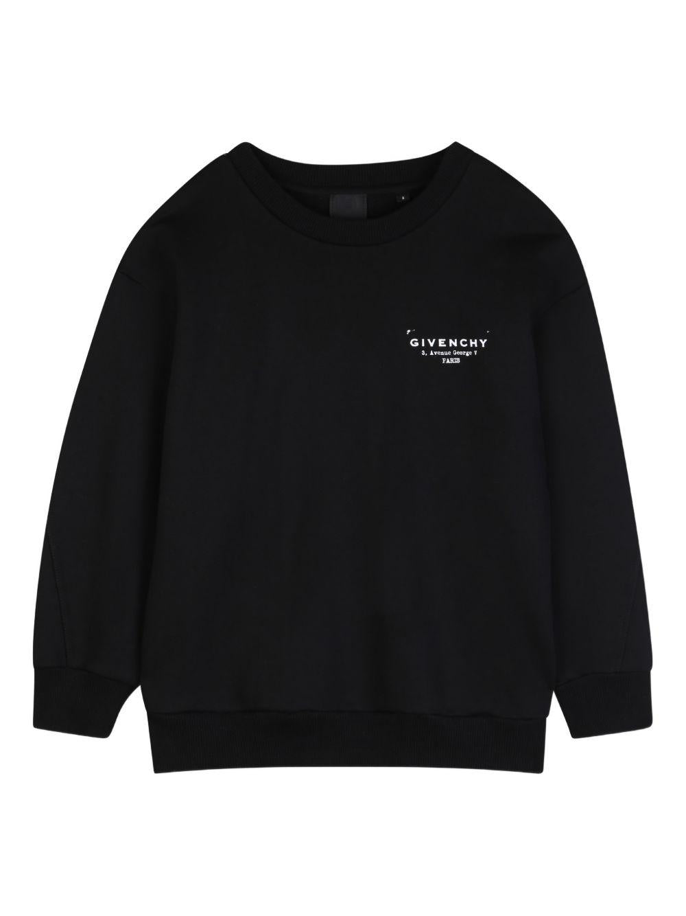 Felpa girocollo con logo H31098 09B GIVENCHY KIDS 