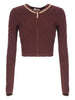 Maglione Crop con Zip Frontale