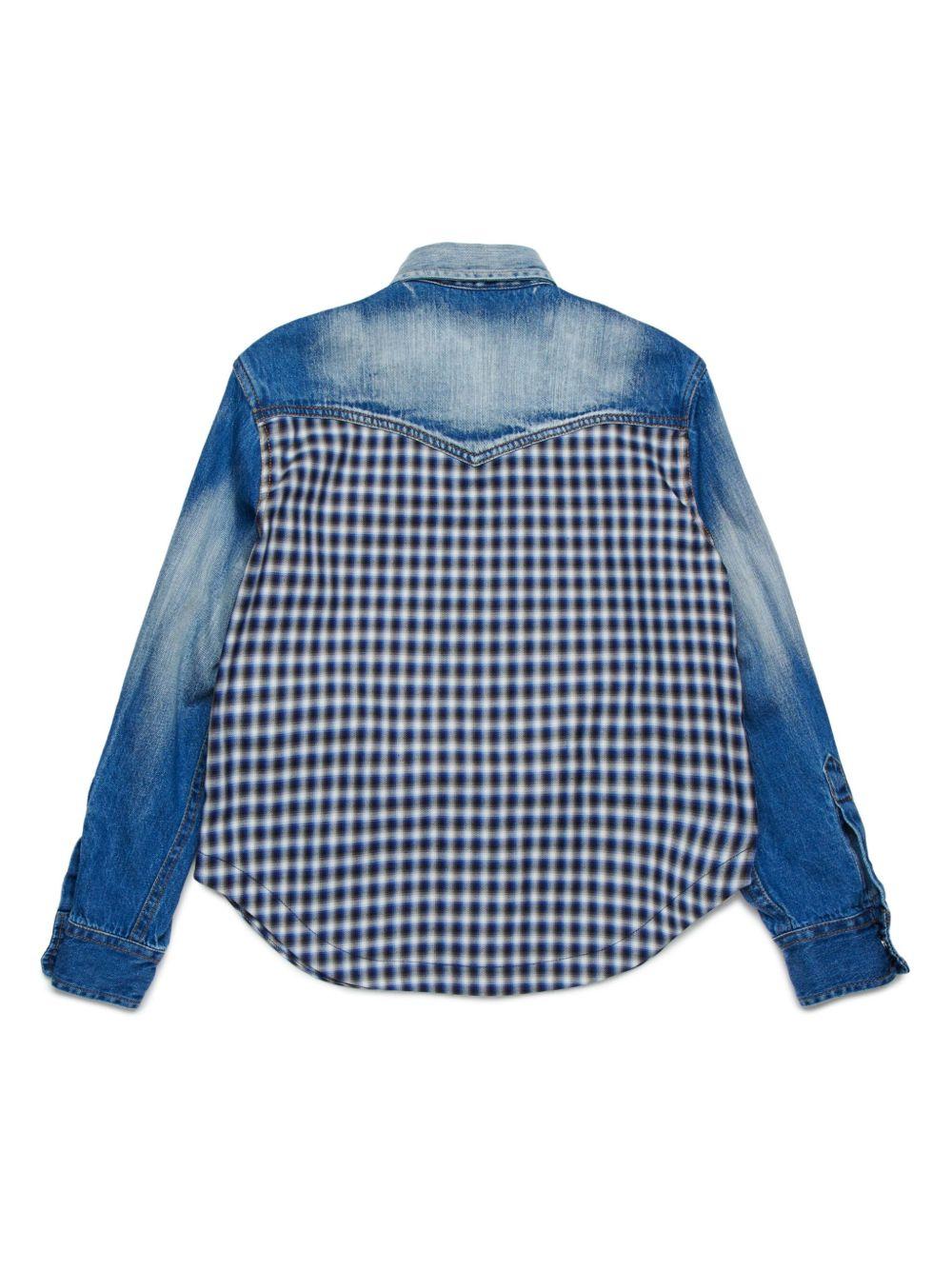 Giubbino denim con frange e strass
