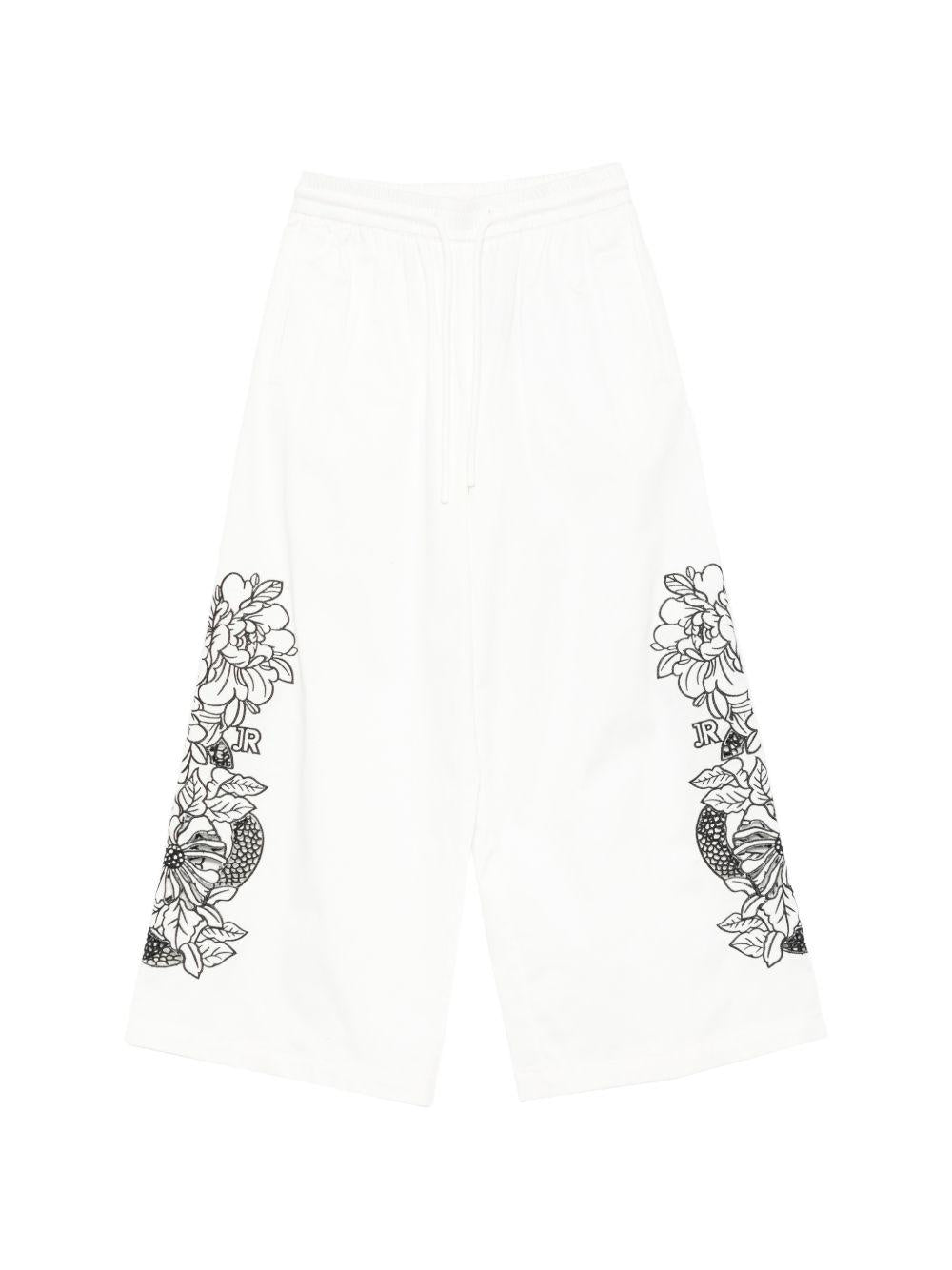 Pantaloni con stampa floreale RGP26127PA WHITE JOHN RICHMOND KIDS 