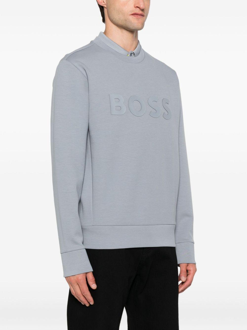 Felpa Girocollo con Logo Grigio 50506119 026 BOSS 