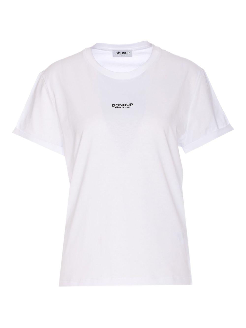 T-shirt con Logo Bianca DS039JF0271DDU6DD 000 DONDUP 