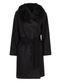 Cappotto Nero con Cintura