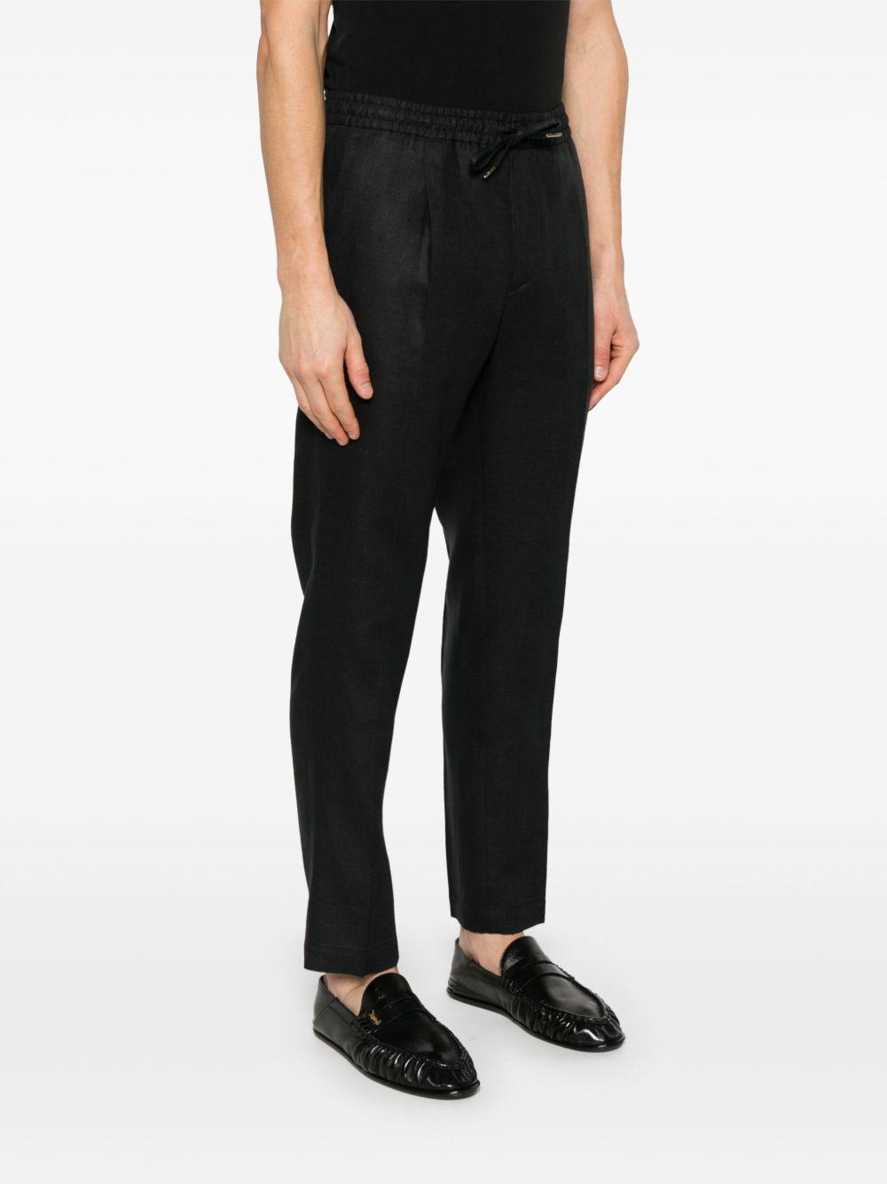 Pantalone Wimbledons nero lino WIMBLEDONS325118 00010 BRIGLIA 