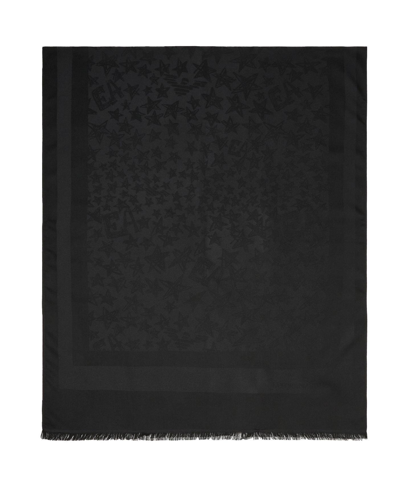 Stola nera stelle all-over 6352764F320 00020 EMPORIO ARMANI 