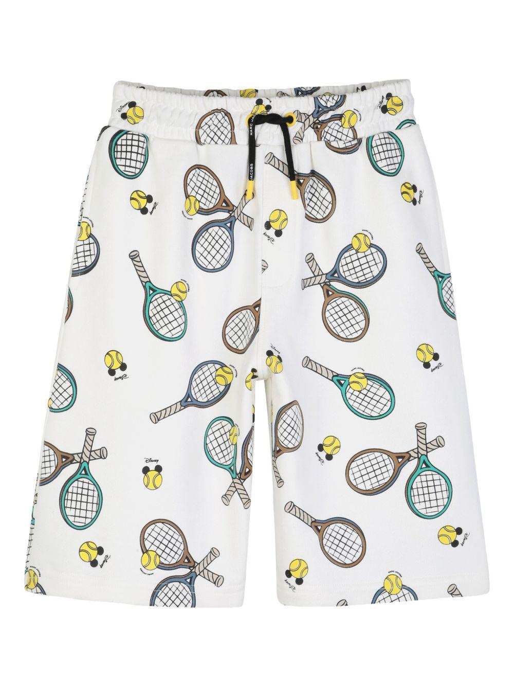 Shorts in felpa stampa tennis W60782 126 MARC JACOBS KIDS 