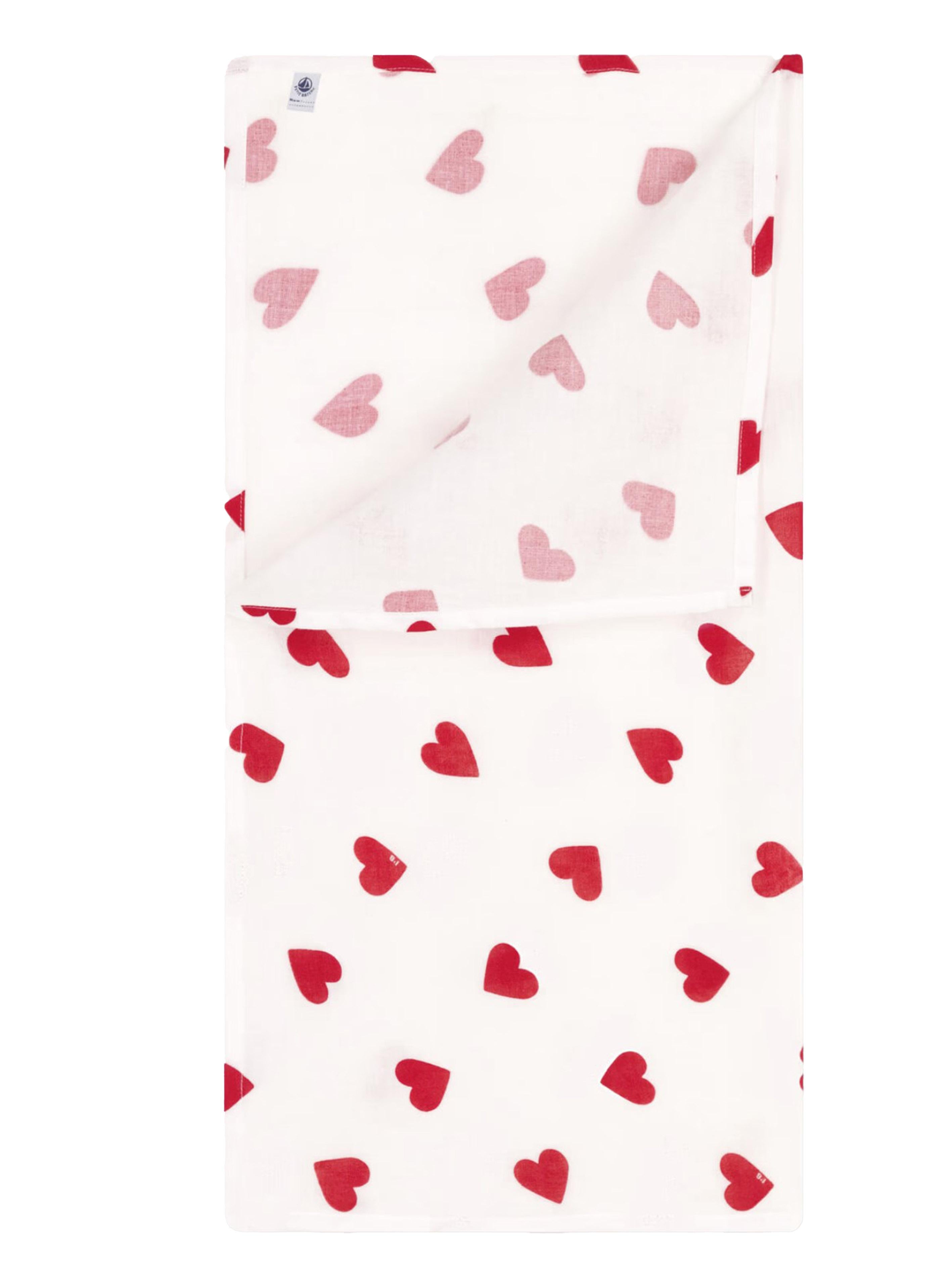 Mussola fantasia a cuori neonato A0AVE 01 PETIT BATEAU KIDS 