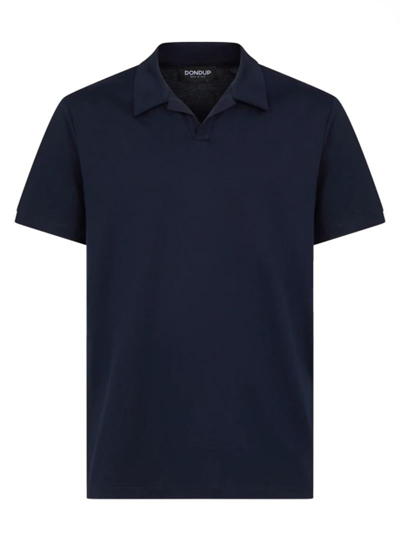 Polo regular logo ricamato blu