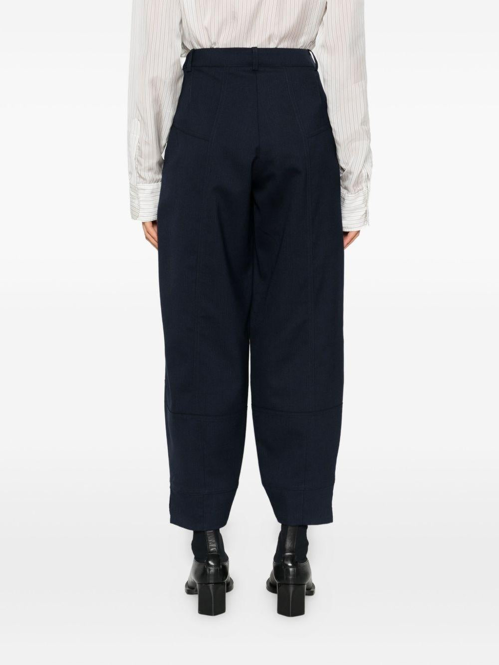 Pantaloni con inserti in tessuto 105533A2SN G02 PINKO 