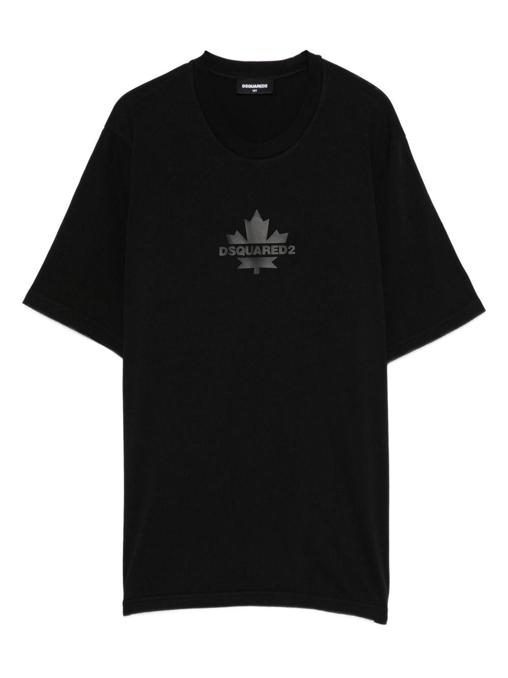 T-shirt con logo maple leaf DQ2743D0AC7 DQ900 DSQUARED KIDS 