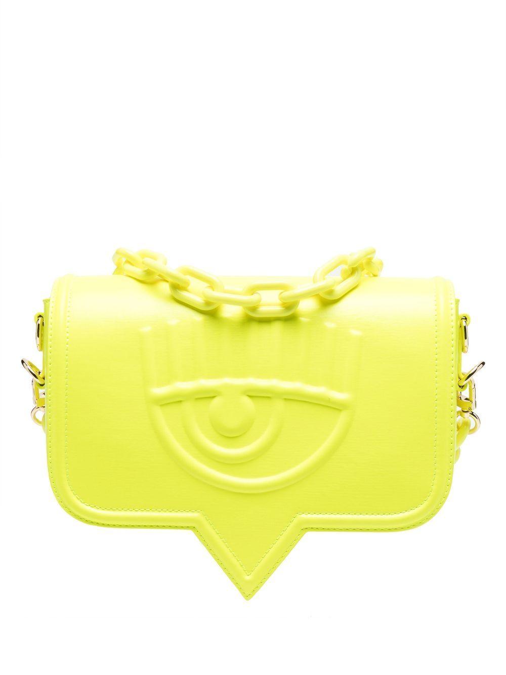 603 Borsa Giallo Fluo Grande Logo Occhio C/catena 72SB4BA6 ZS132 GIALLO CHIARA FERRAGNI 