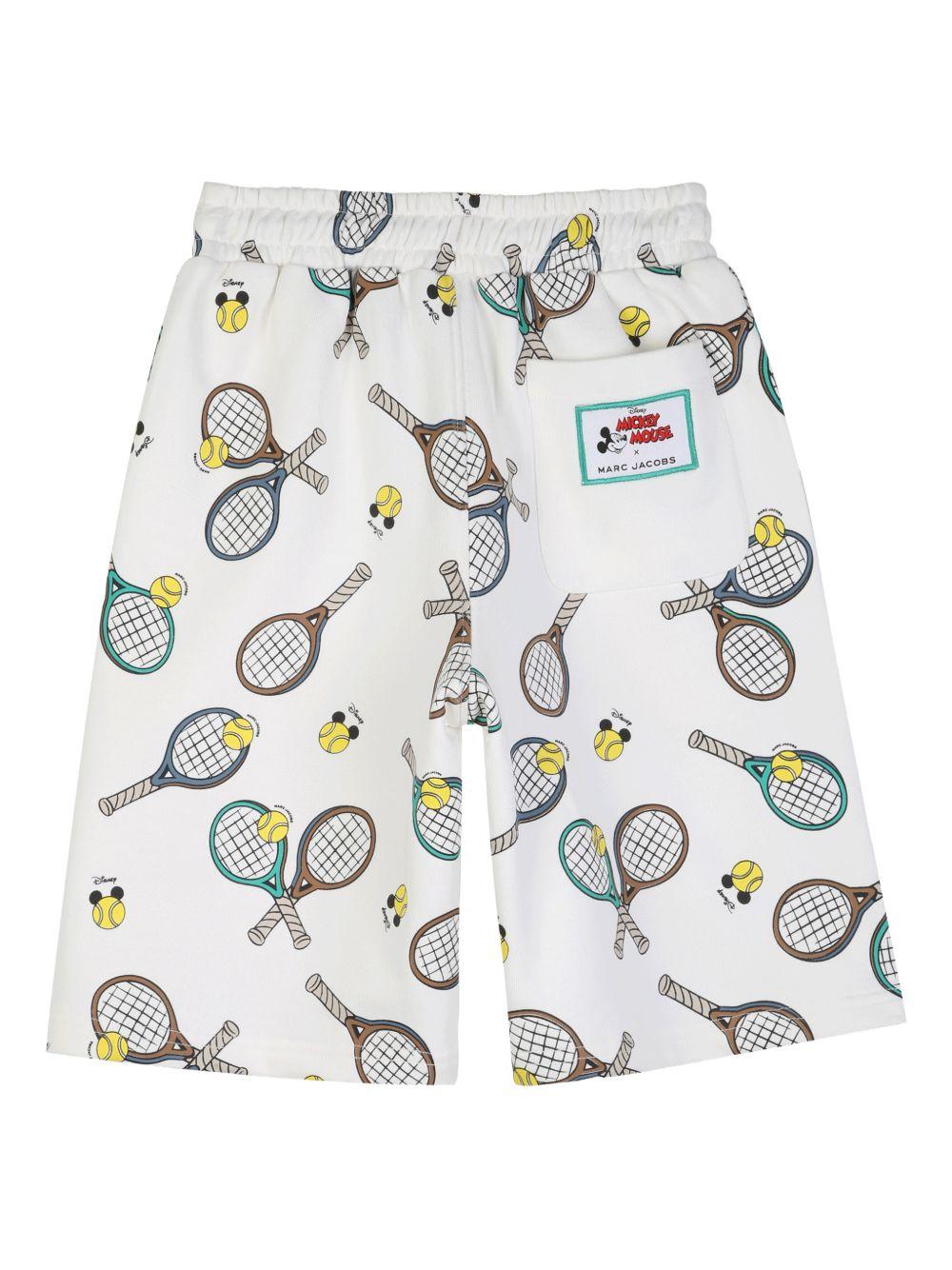 Shorts in felpa stampa tennis W60782 126 MARC JACOBS KIDS 