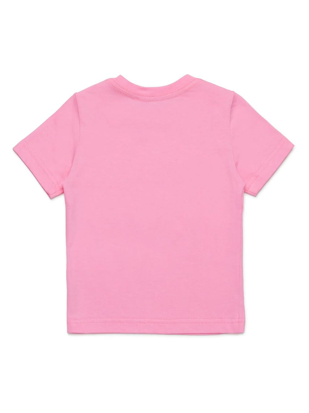 T-shirt rosa neonata mini logo frontale DQ2853D004G DQ321 DSQUARED KIDS 