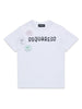 T-shirt bianca logo lettering  frontale