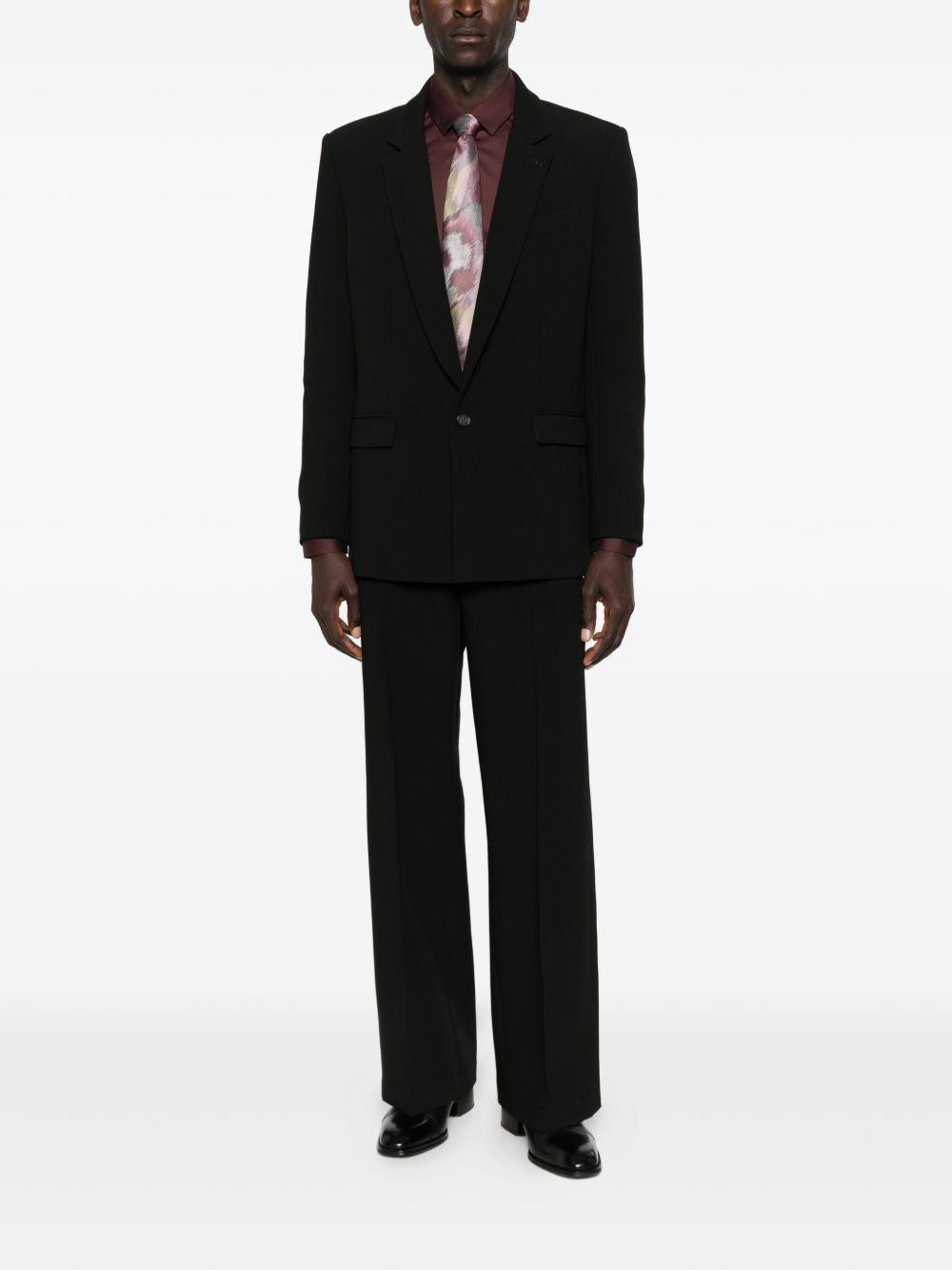 Pantaloni dritti neri in tessuto tecnico 5P0547A684 K103 PATRIZIA PEPE 