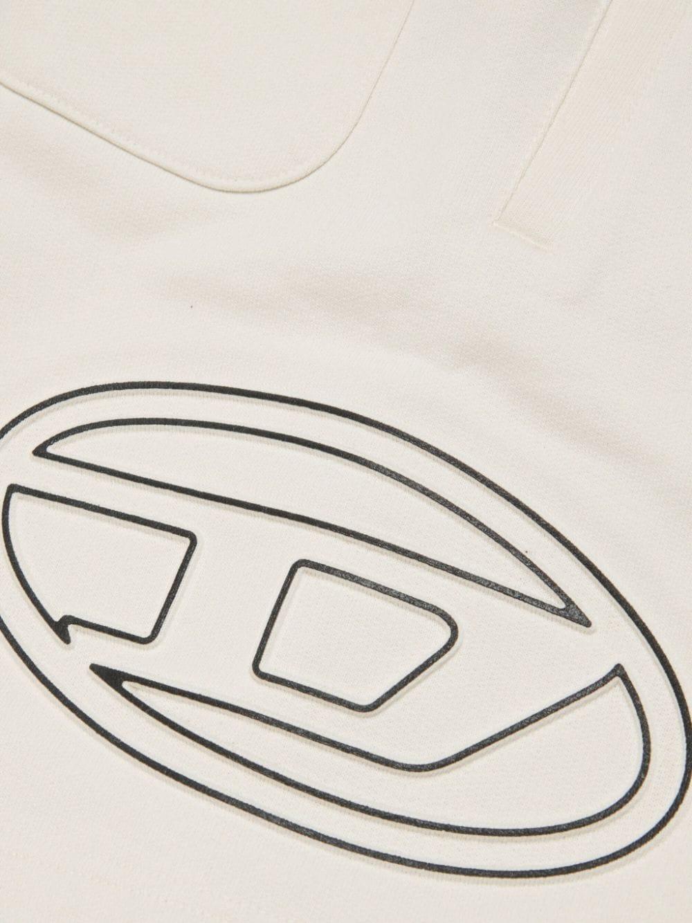 Short bianco panna logo gamba