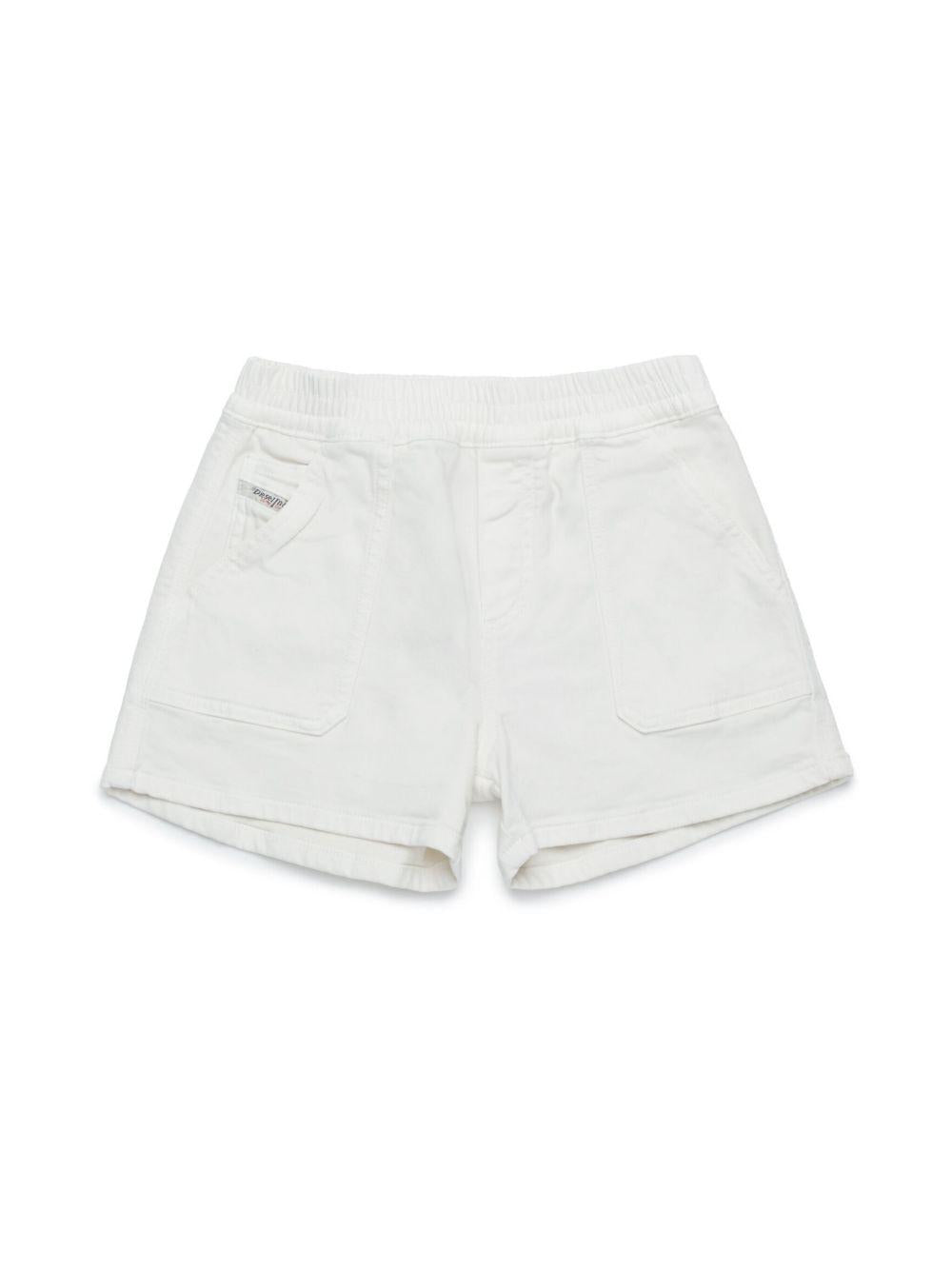 Short bianco mini logo laterale