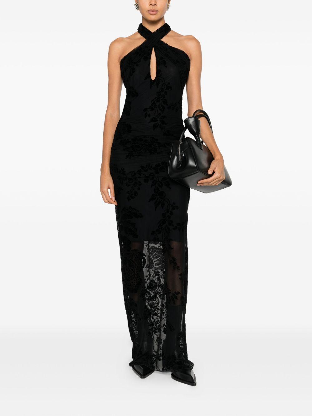 Abito a fiori con scollo allamericana 105603A2QD ZD0 PINKO 