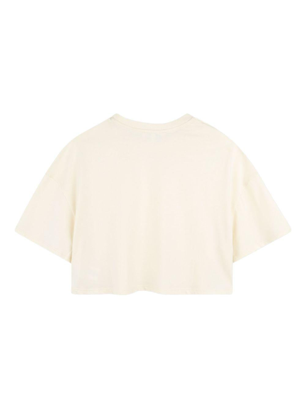 T-shirt Crop con Logo Goffrato C20658 148 CHLOE KIDS 