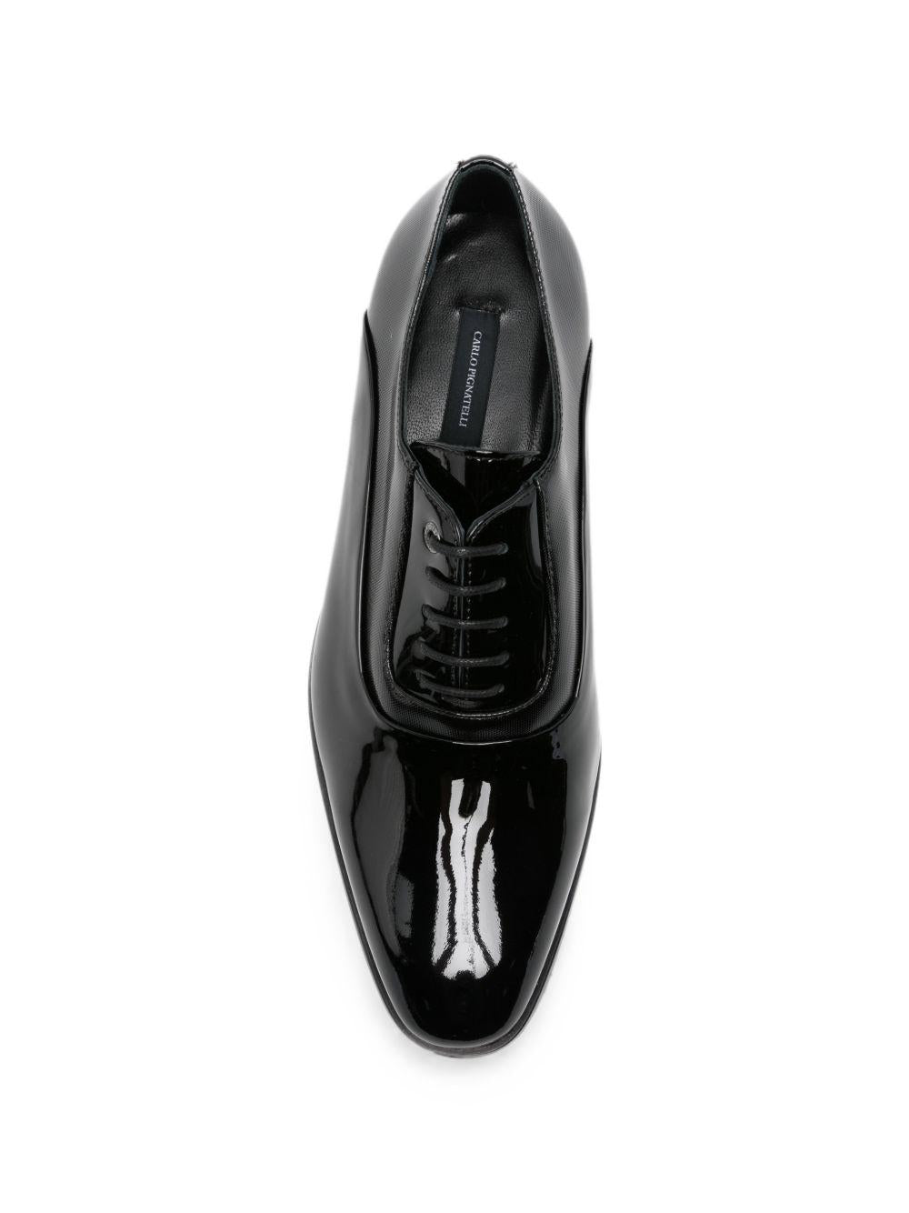 scarpa Nera Vernice Lucida Operata 46Z7982 RUGAN NERO CARLO PIGNATELLI 