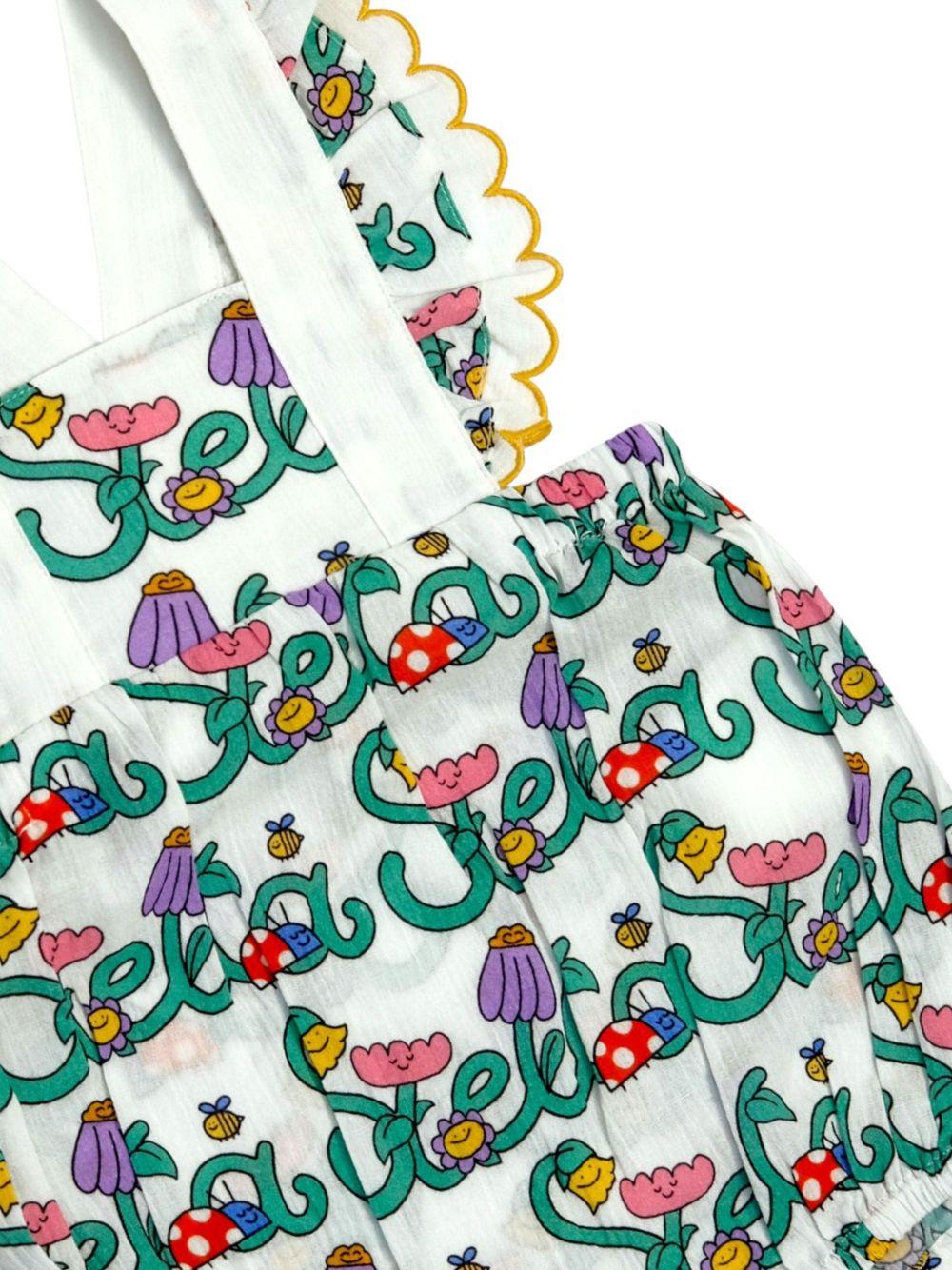 Tutina con balze e stampa floreale TYA001Z3599 101MC STELLA MCCARTNEY KIDS 