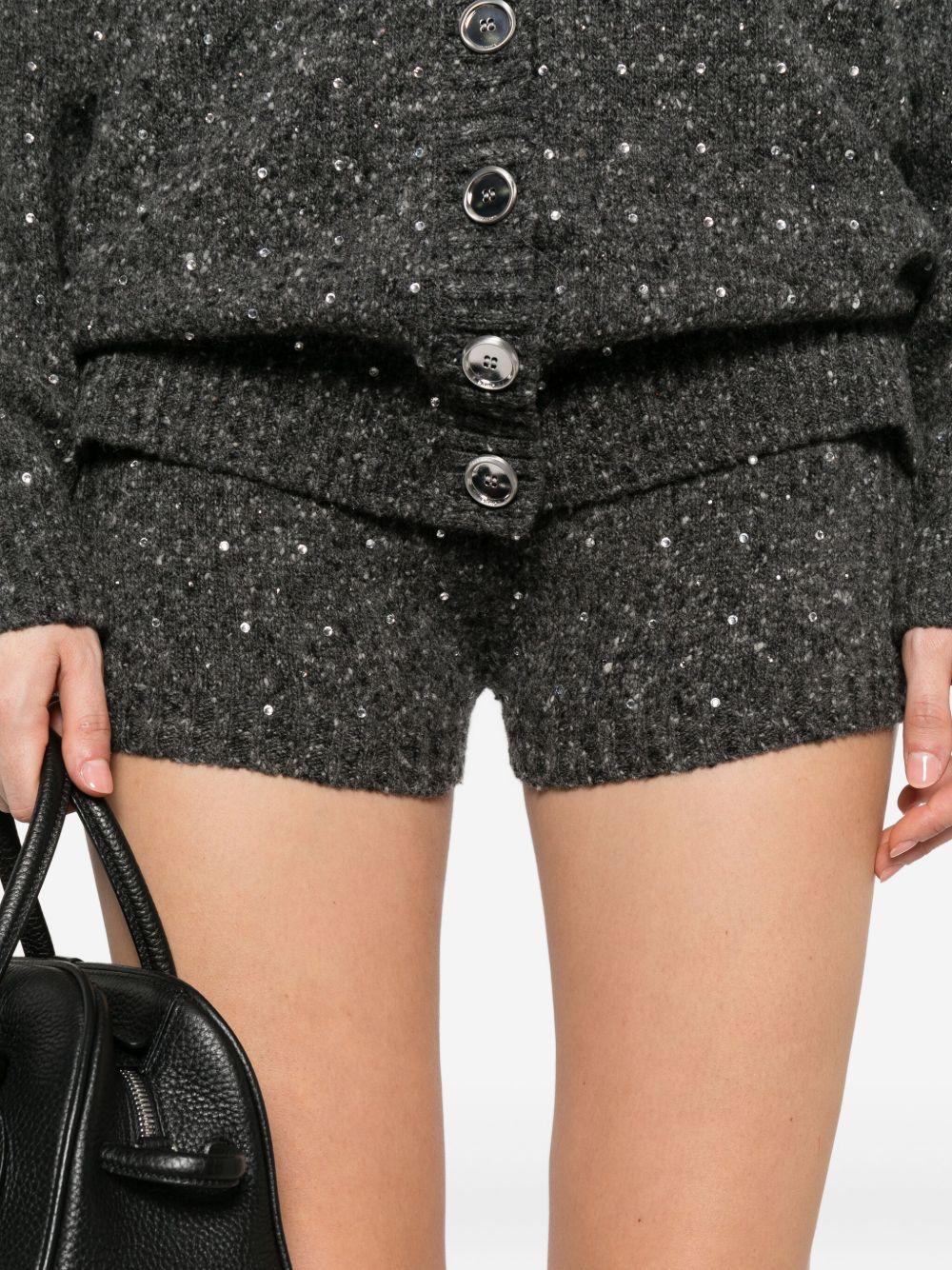 Pantaloncino grigio a vita alta decorati - Preludio Moda