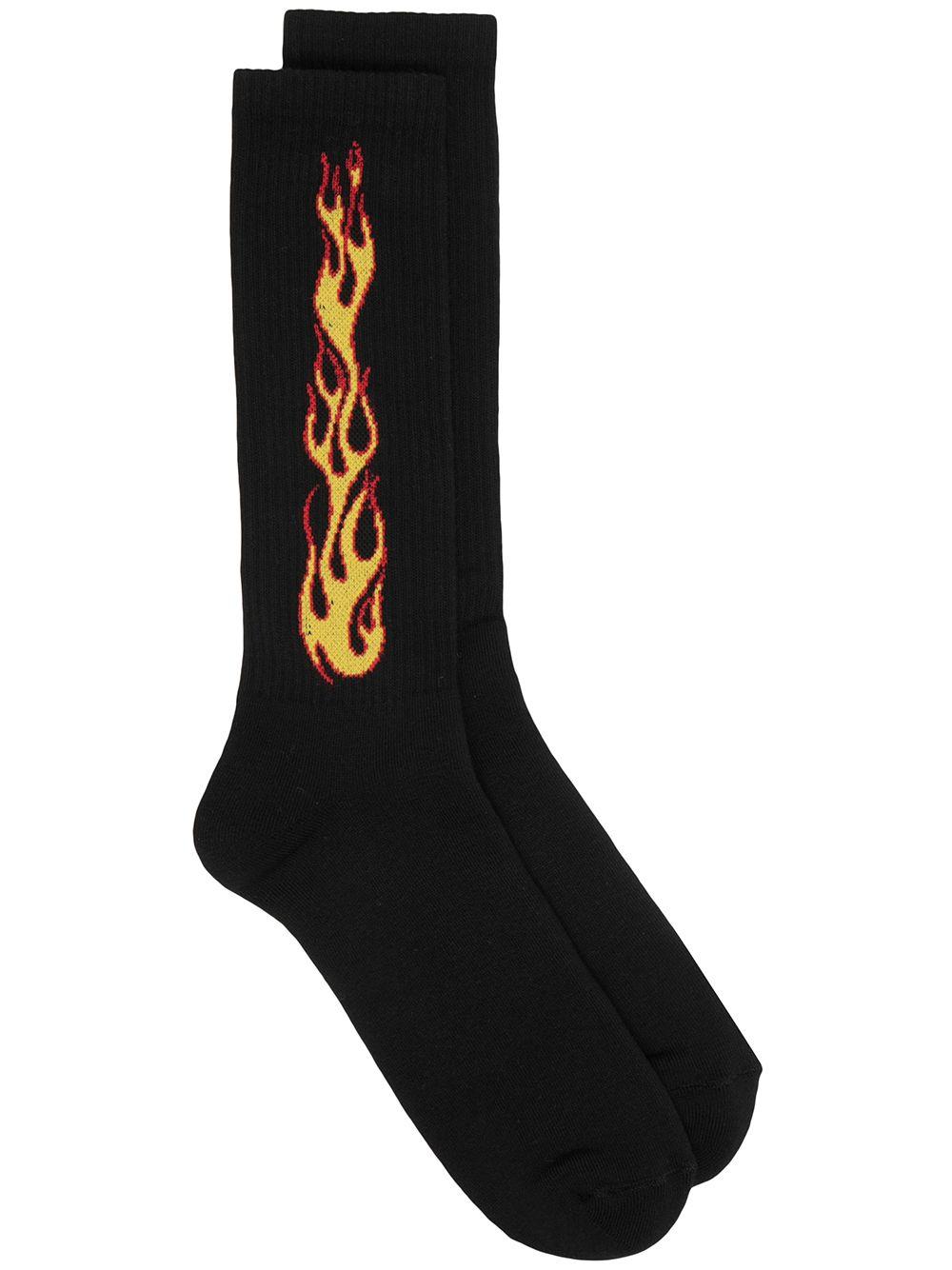 blk Calze Fiamma Nero/arancio PMRA001R21FAB0011020 NERO PALM ANGELS 