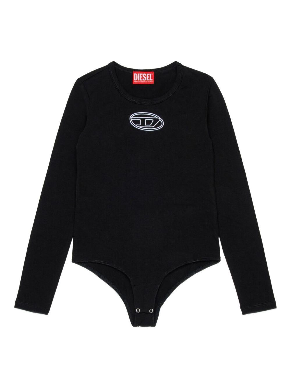 Body a Maniche Lunghe con Logo Oval D ricamato J024330AFAA K900 DIESEL KIDS 
