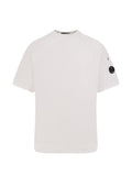 T-shirt girocollo con tasca sul braccio