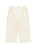 Bermuda in cotone a vita alta