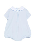 Tutina in cotone con colletto a righe