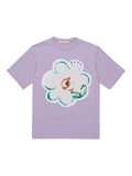 T-shirt con stampa fiore lavanda