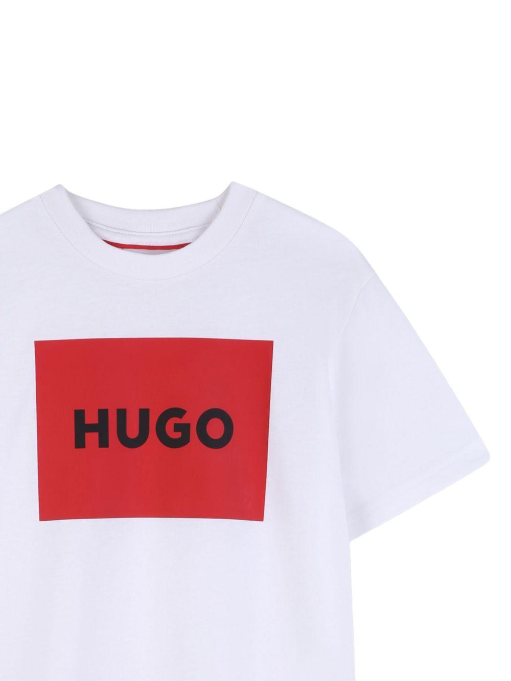 T-shirt in cotone con logo G00572 10P HUGO KIDS 