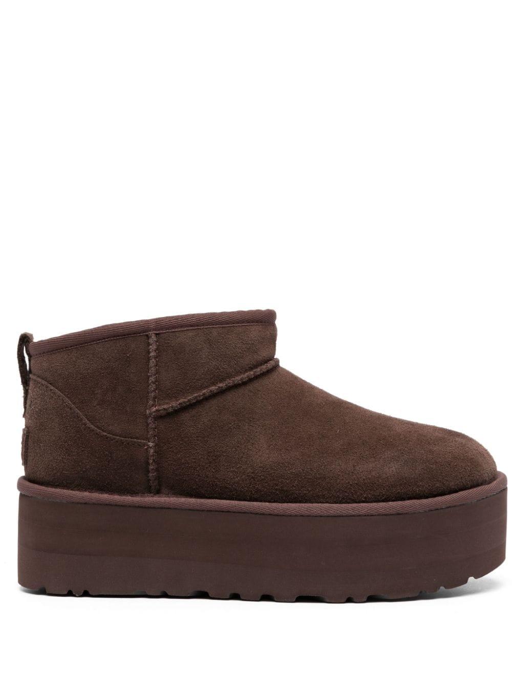 Stivale Ultra Mini Plateau marrone