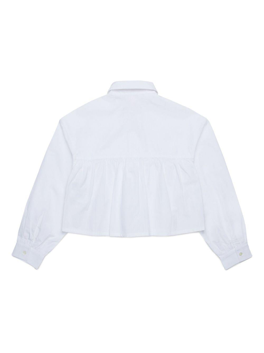 Camicia crop bianca