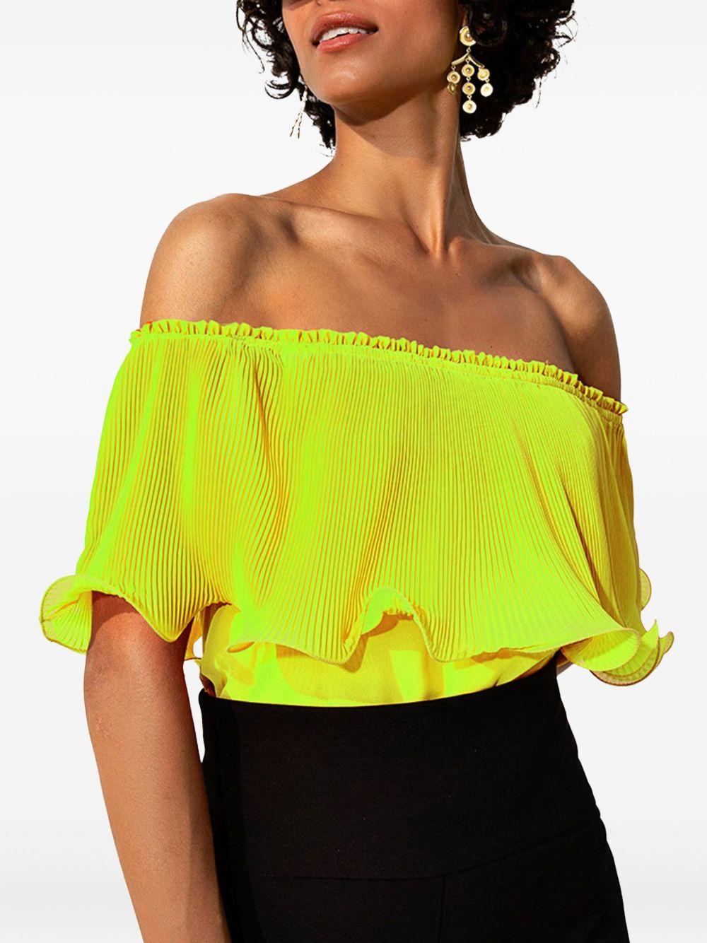 Top giallo con ruches T4393T LIME TWINS 