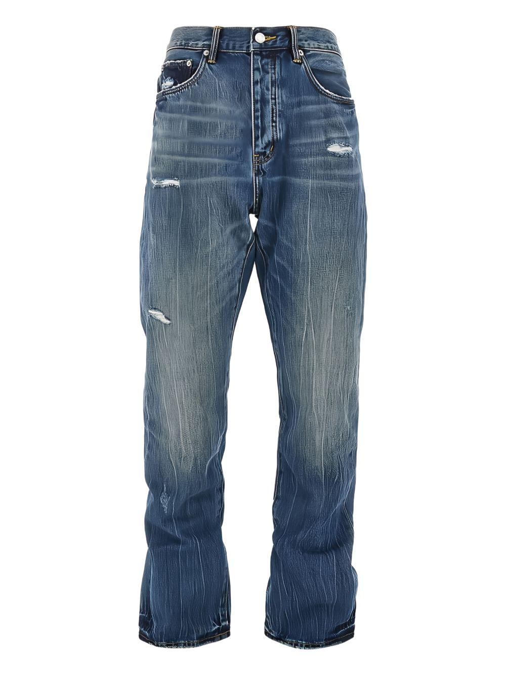 Jeans in cotone effetto consumato P011STKI526 DKINDIGO PURPLE BRAND 