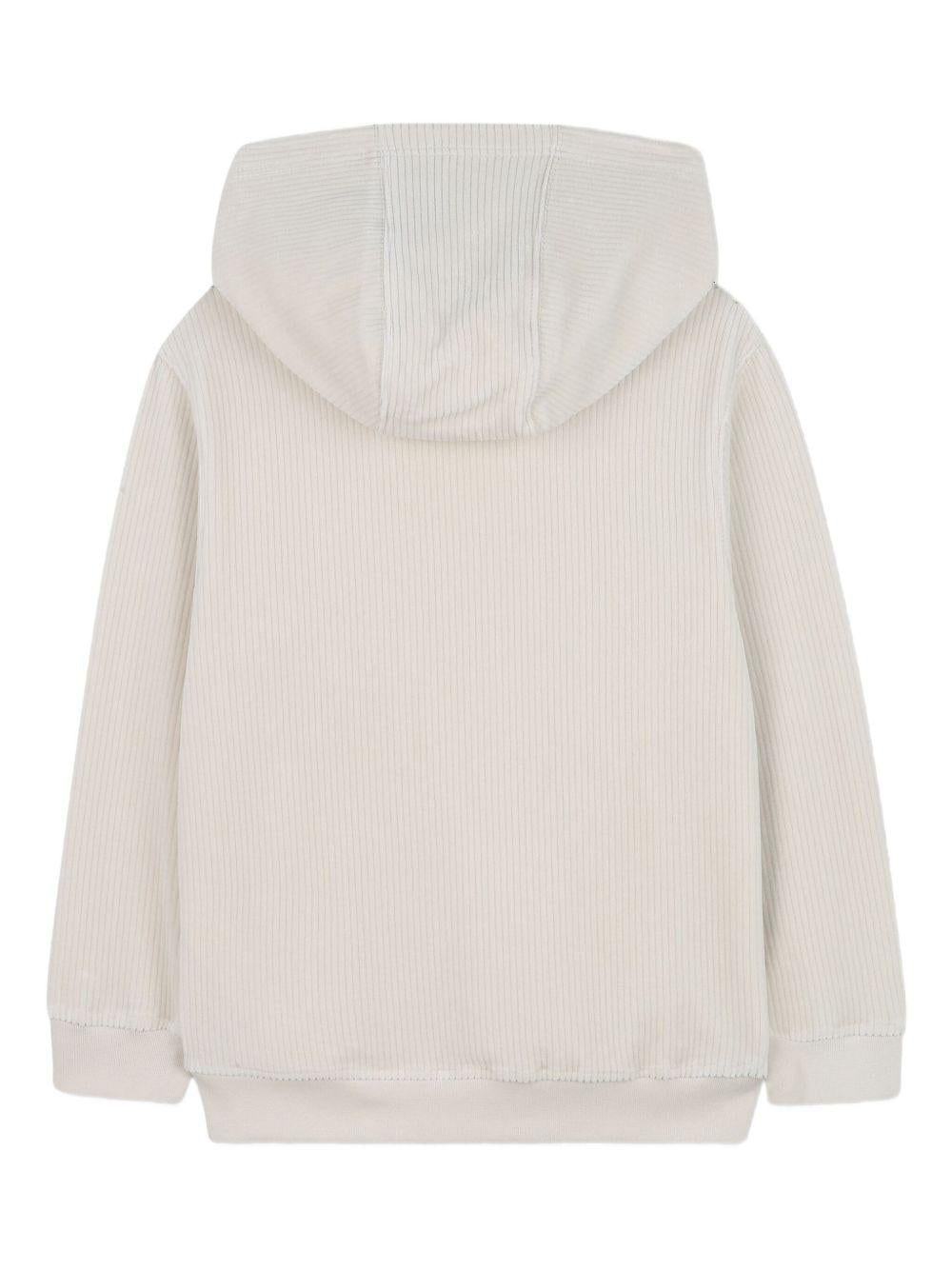 Felpa a Coste con Cappuccio e Logo Ricamato H30940 184 GIVENCHY KIDS 