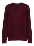 Maglione bordeaux girocollo