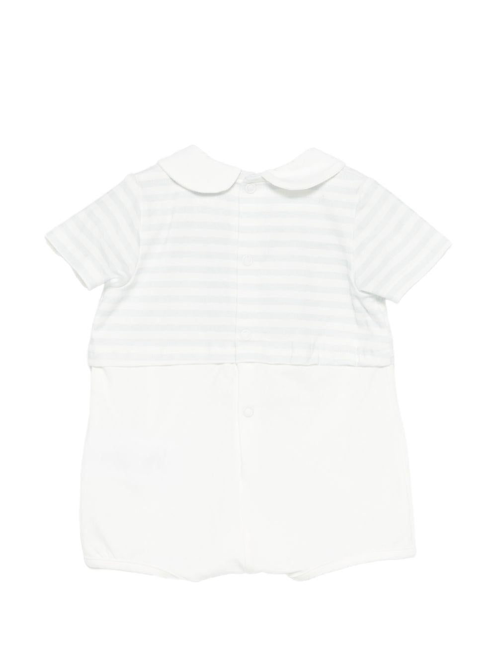 Tutina in cotone a righe con colletto E26103 AZZURRO NANAN KIDS 
