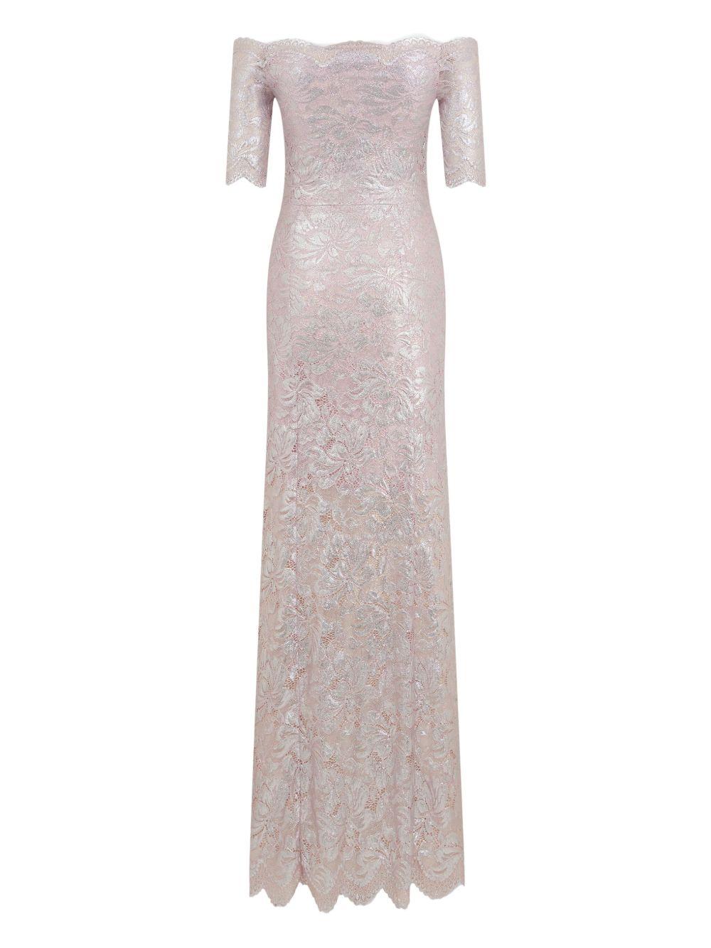 Abito rosa/argento in pizzo 25EJRO106PA0244 M959 RABANNE 