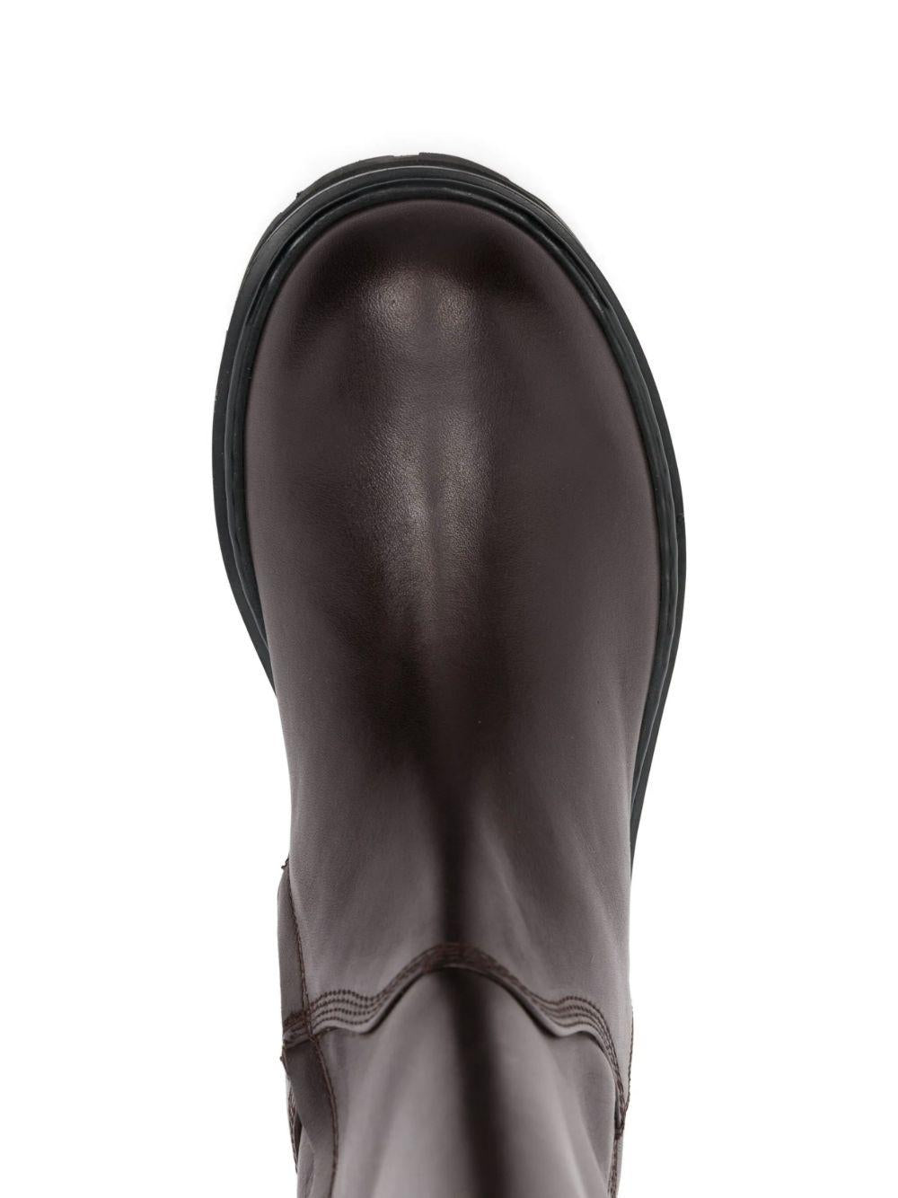 Stivali al ginocchio neri in pelle 8Y0135L048 B856 PATRIZIA PEPE 