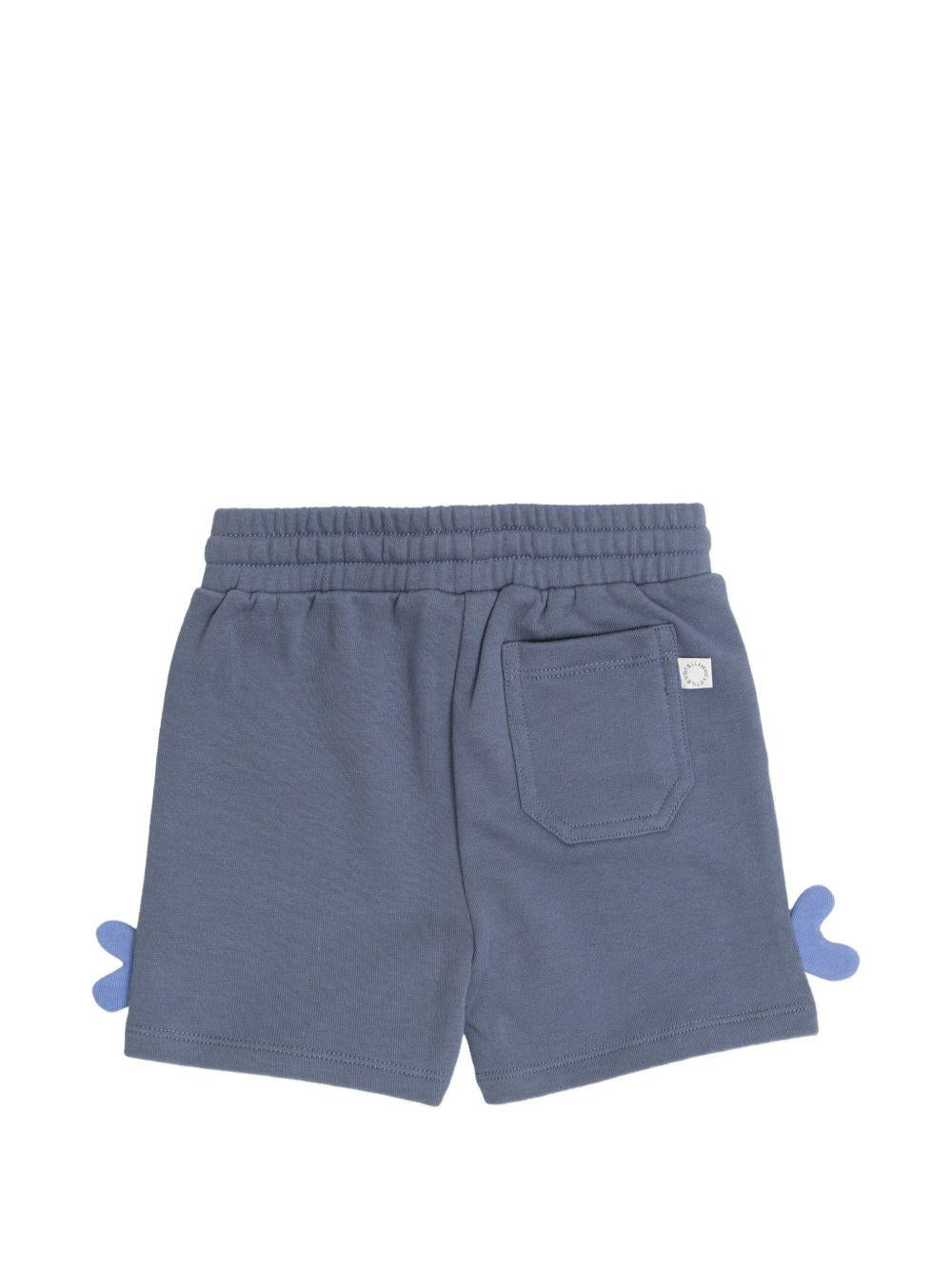 Shorts in felpa con stampa squali TY6589Z3409 61B STELLA MCCARTNEY KIDS 