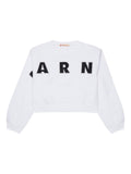 Felpa girocollo in cotone con logo