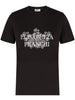 T-shirt nera logo lettering