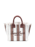 Borsa mare in cotone con frange