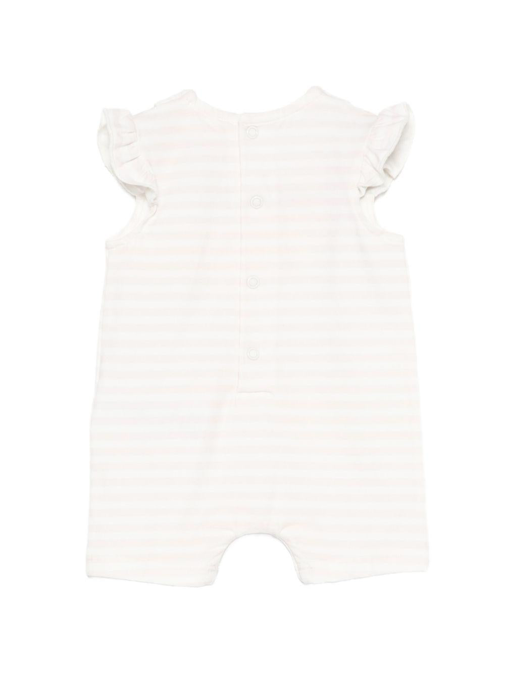 Tutina a righe in cotone con fiocco E26403 ROSA NANAN KIDS 