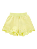 Shorts con ricamo sangallo