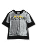 T-shirt nera con stampa negativa